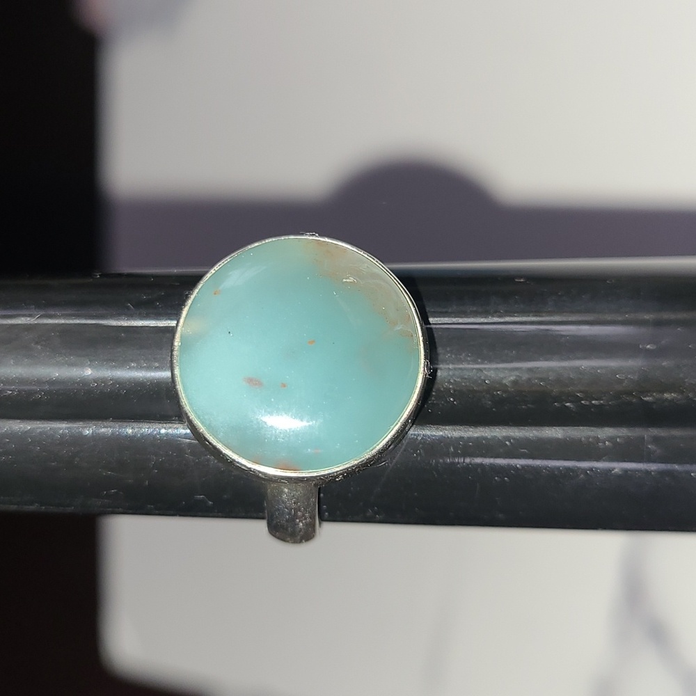 Aquaprase Circle Ring Sterling Silver